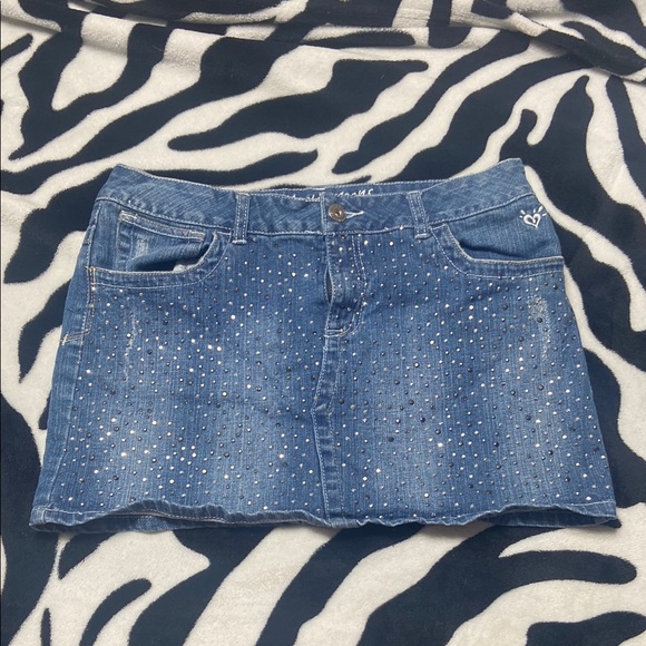 Justice Blue Sequin Mini Skirt Casual Night Out - Picture 1 of 6